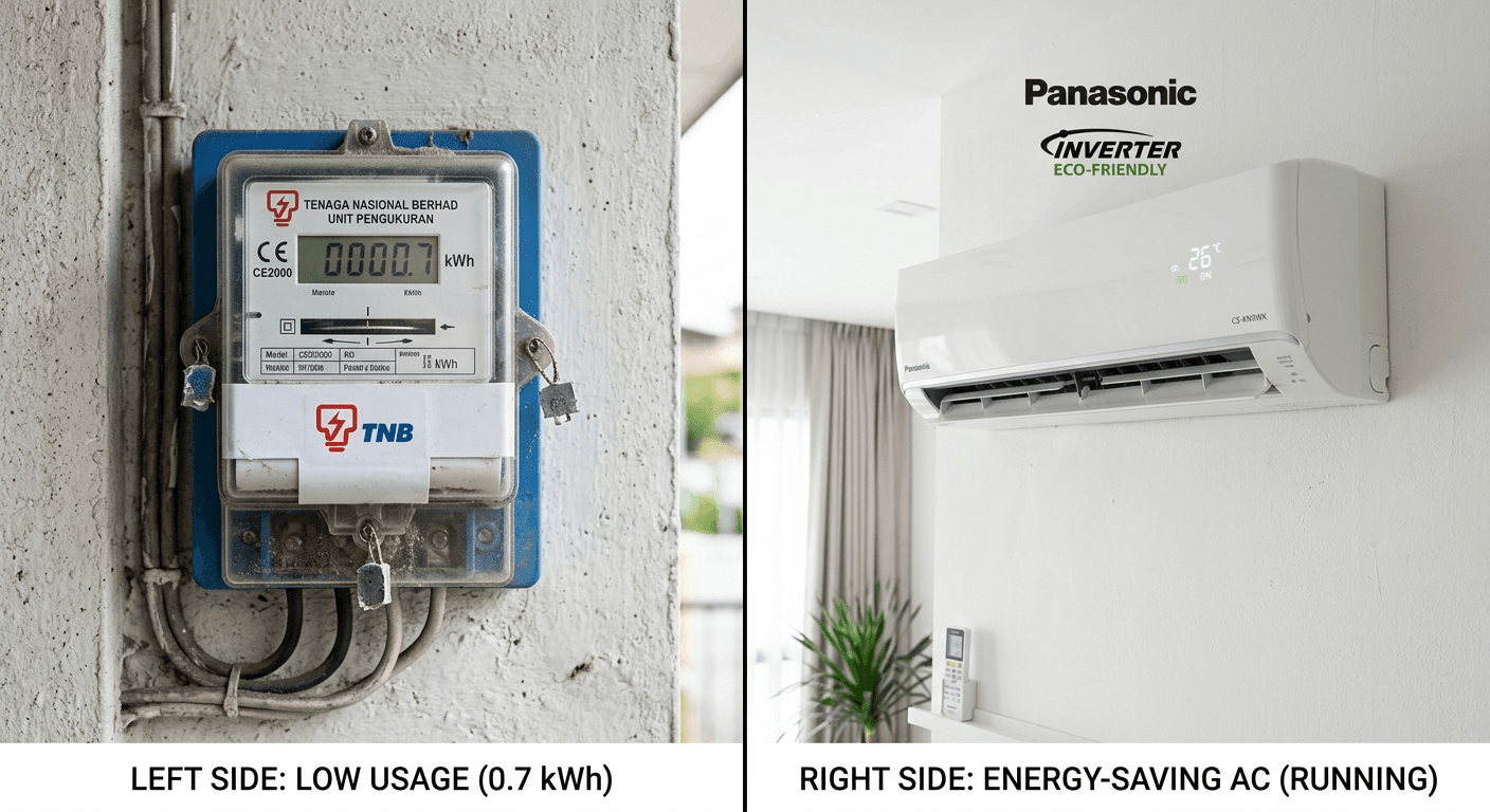 Kenapa Aircond Inverter Lebih Jimat? Data Sebenar & Perbandingan Bil