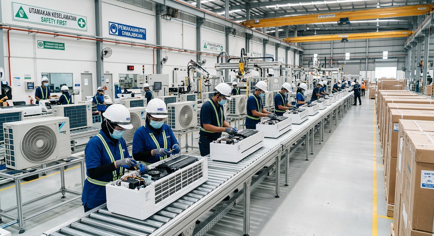 Panasonic air conditioner manufacturing plant in Shah Alam, Selangor
